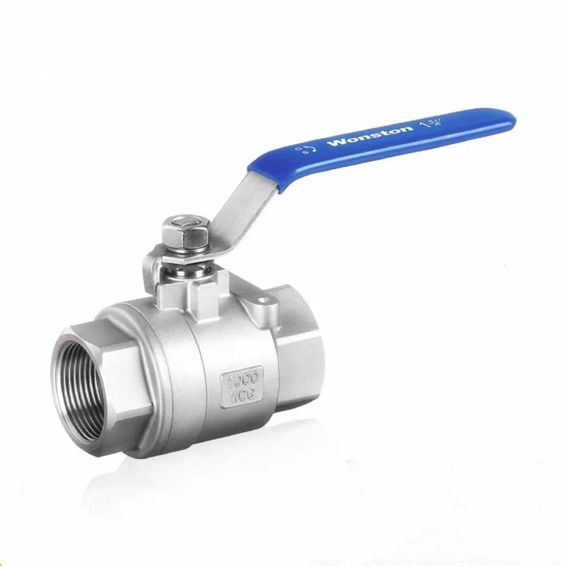 

Free Shipping 304 Stainless Steel BSPT 1/4" 3/8" 1/2" 3/4" 1" 1-1/2" 2' Female 2P Full Port Ball Valve With Vinyl Handle Thr