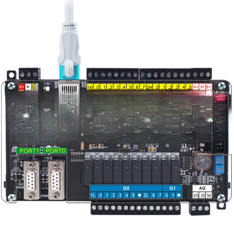 Ethernet PLC industrial control board Compatible with Siemens S7-200 CPU224XP 2AD1DA 14 input 10 output 2*PPI RTC PID controller