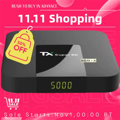 [Special 11.11] 2025 TX Super 8K TV box Android 11.0 Smart TV Box 2GB+16GB 1080P UHD H265 2.4G Wi-Fi Set Top Box for Global