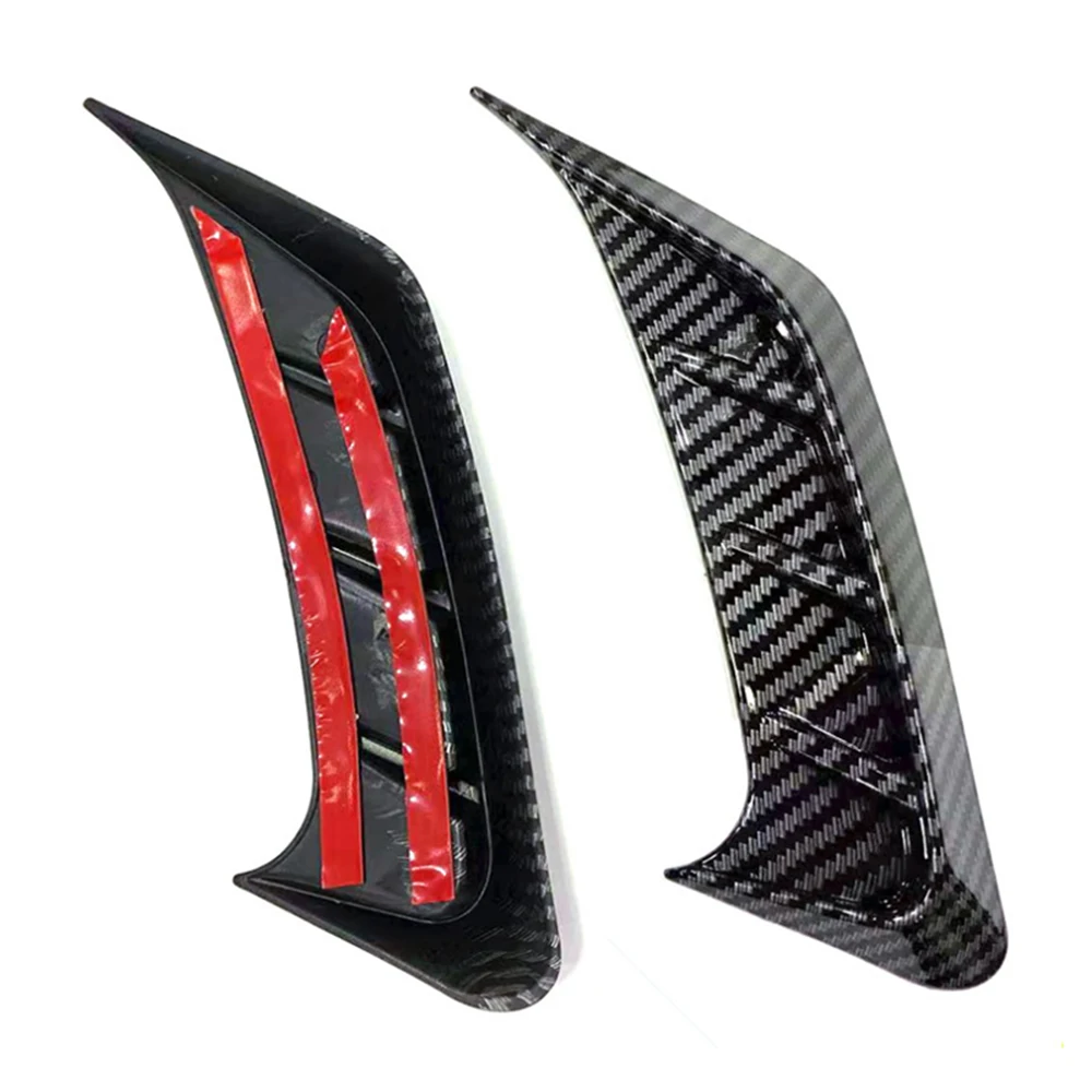 Pair Car Rear Taillight Eyebrow Decorative Cover Trim Sticker For Audi A4L 2017-2021Glossy Black/Carbon Fiber view 6