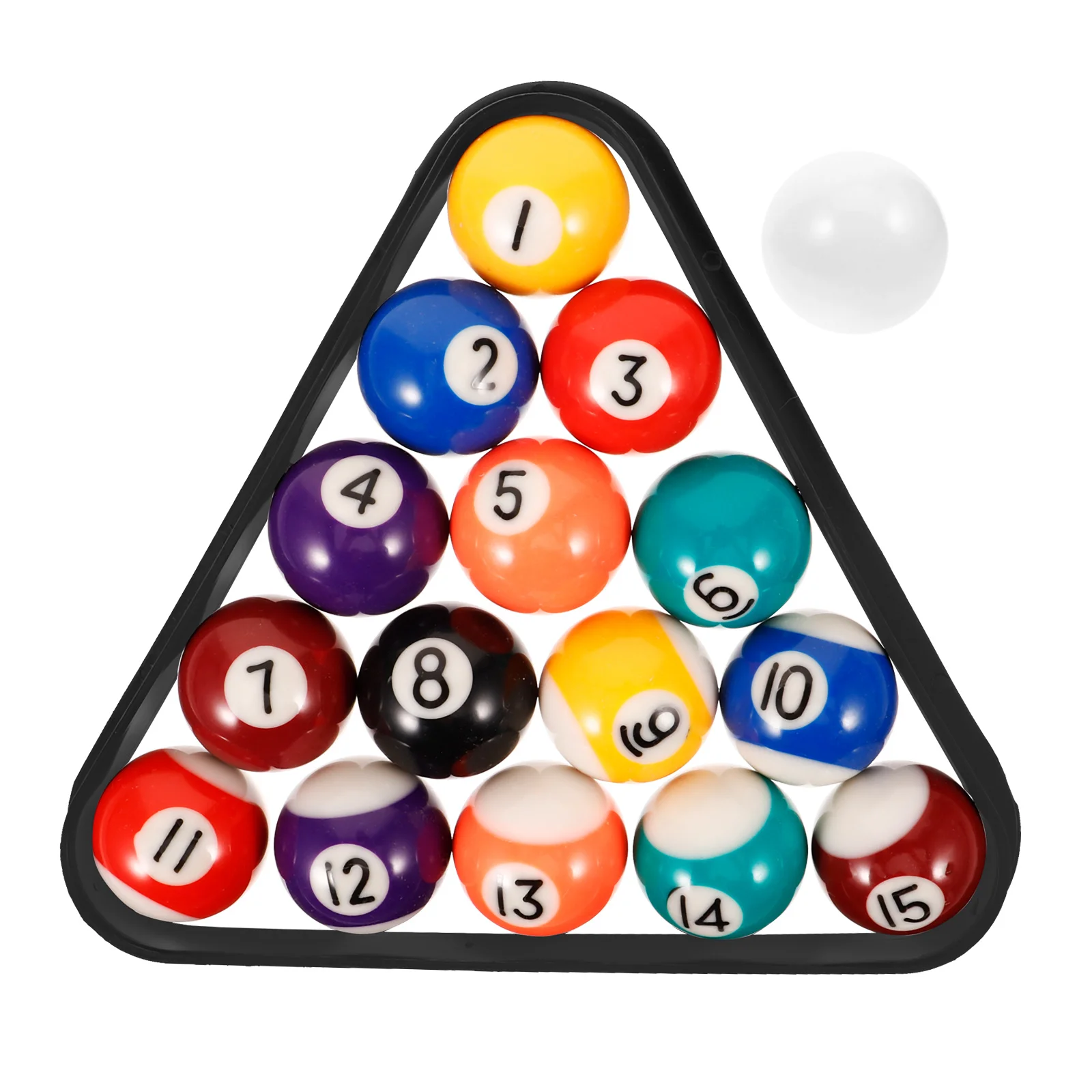 

1Set Resin Billiard Mini Balls Pool Balls Billiards Rack Durable Practice Ball Set Billiard Ball Billiards Rack