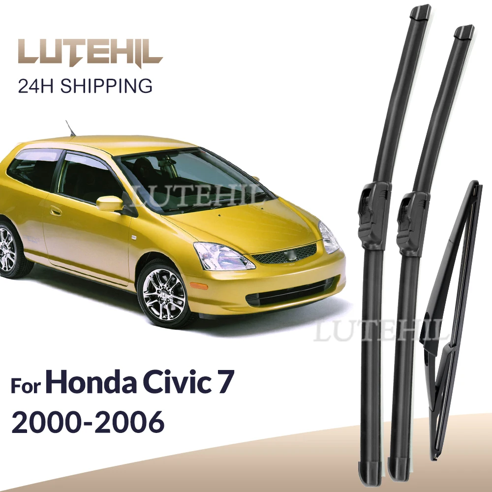 

Для Honda Civic 7 2000-2006 2001 2002 2003 2004 2005 дворники передние и задние щетки стеклоочистителя лобовое стекло 24 "+ 14" + 12"