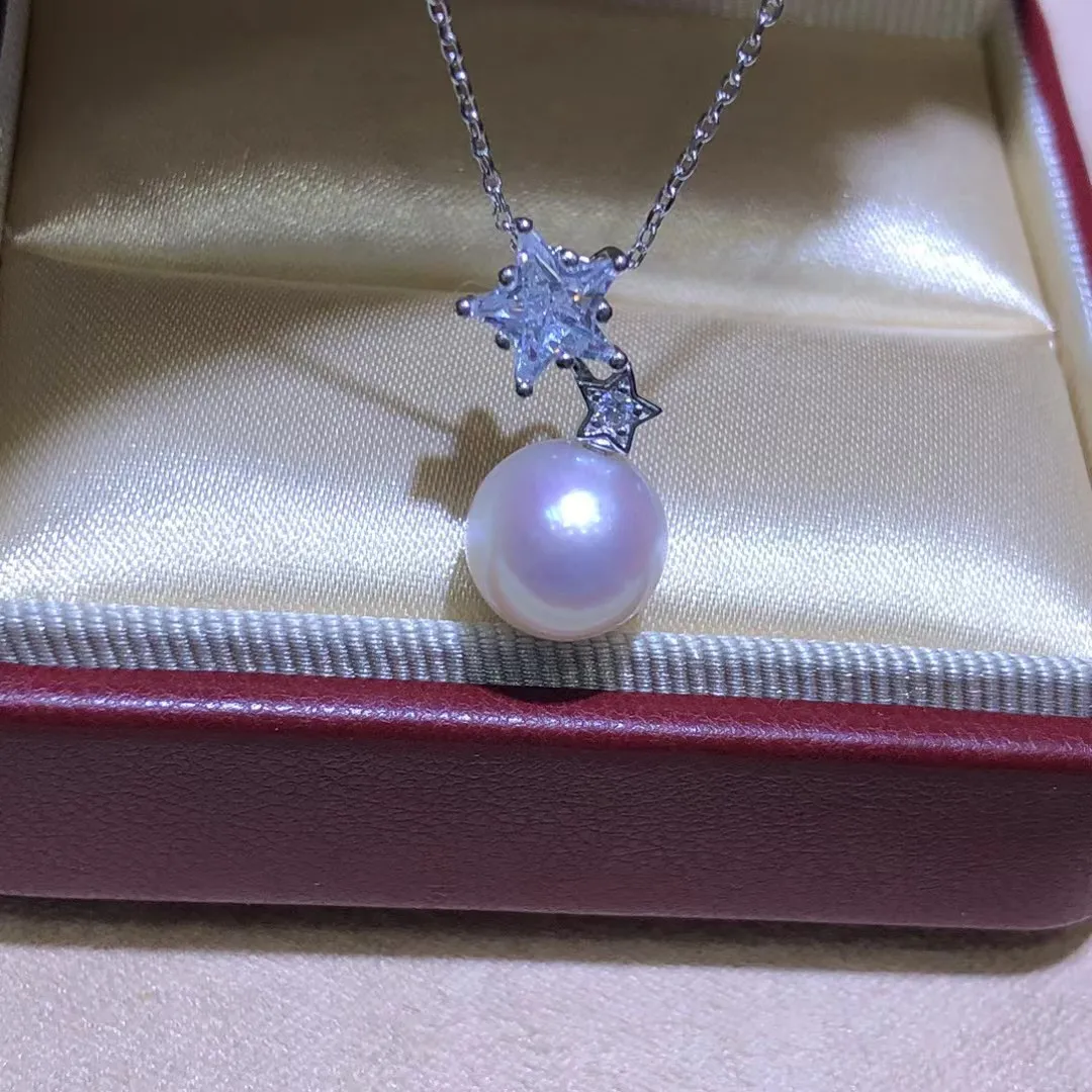 

Оптовая продажа, подвеска из стерлингового серебра S925, базовые крепления, фурнитура, детали, аксессуары для жемчуга 9-10 мм, 5 шт./лот