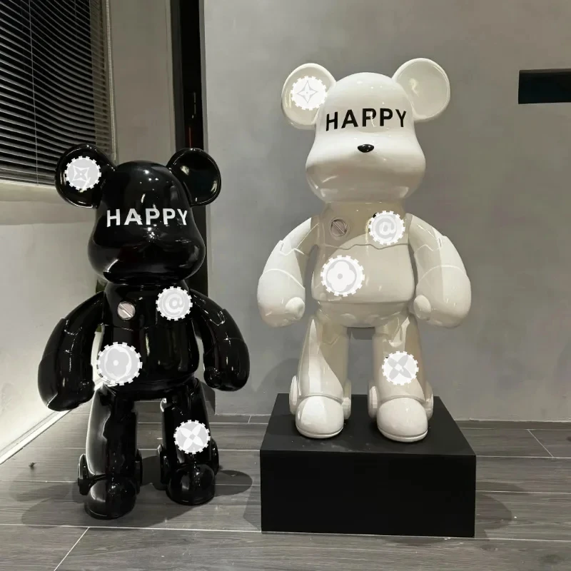 80CM Violent Bear Living Room Decoration, Bear-shaped Piggy Bank, Housewarming Gift, Bedroom Piggy Bank, High-end Atmosphere