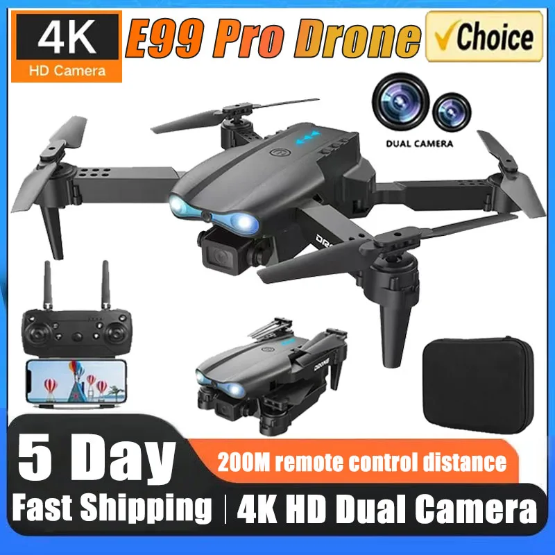 New E99Pro RC Drone 4K Professinal With Wide Angle Dual HD Camera Foldable RC Helicopter 5G WIFI FPV Height Hold Apron Sell