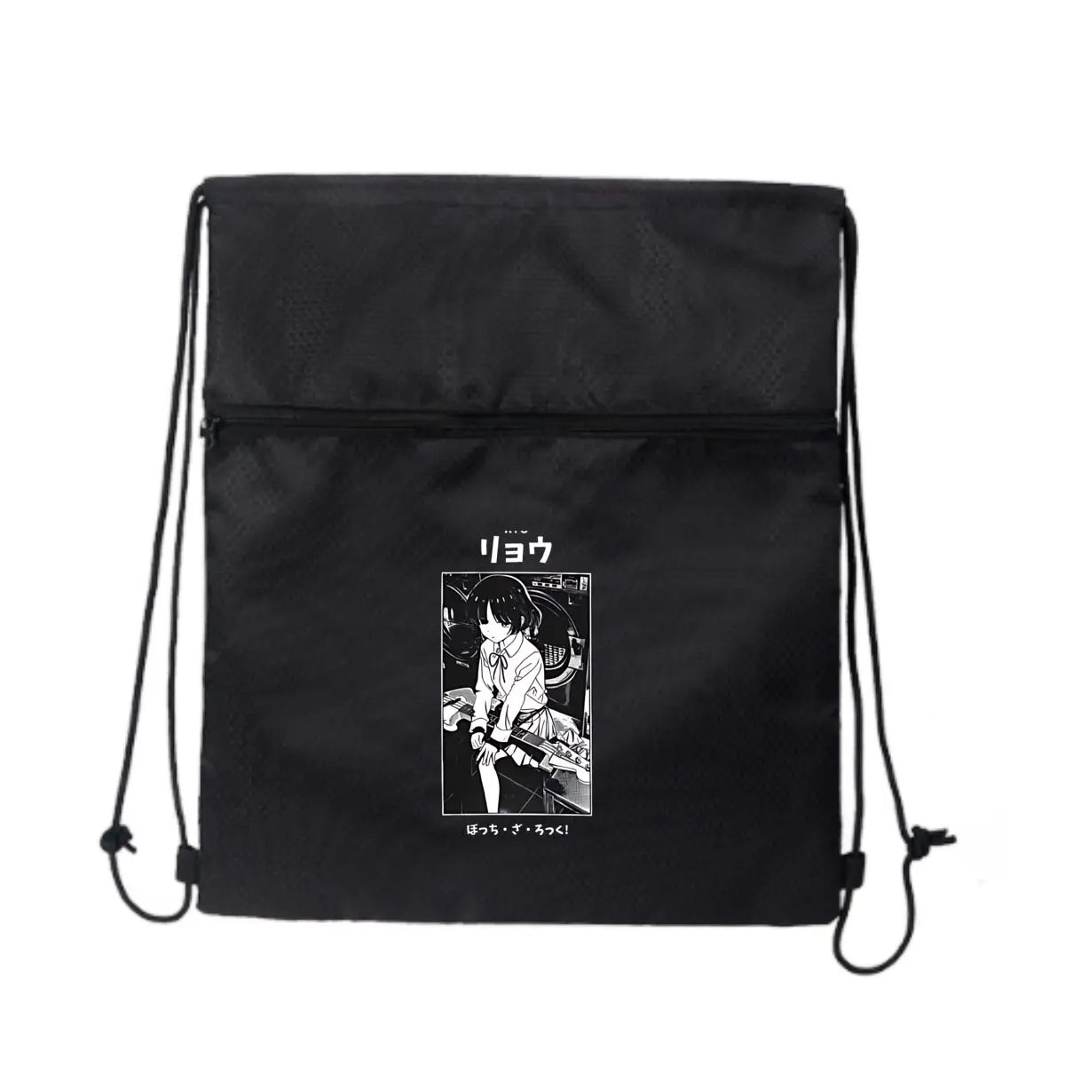 

Аниме Девушка с гитарой Графический рюкзак на шнурке Спортивный рюкзак большой емкости