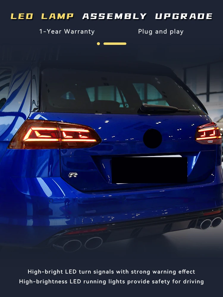 

Задние фонари для Volkswagen VW Golf 7 2013-2017, задние фонари, светодиодные DRL, модифицированная сборка, указатель поворота, Travel Edition, автомобильные аксессуары