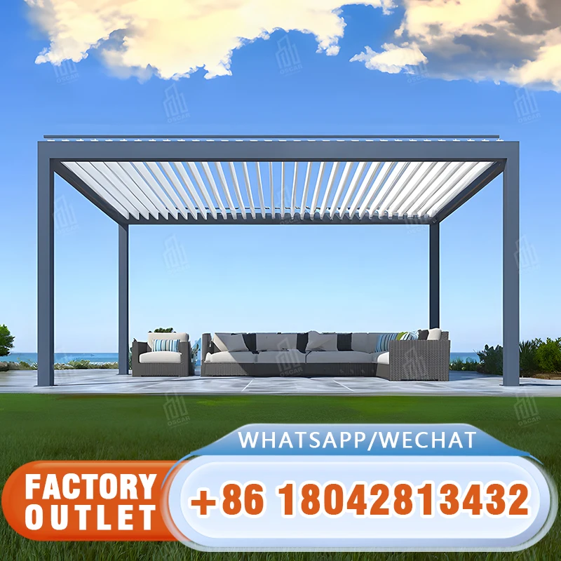 Hyacinth manufacturer Motorized Screen Patio Zip track blind Outdoor Rainproof Windproof Sun Shading Blinds Zip Screen