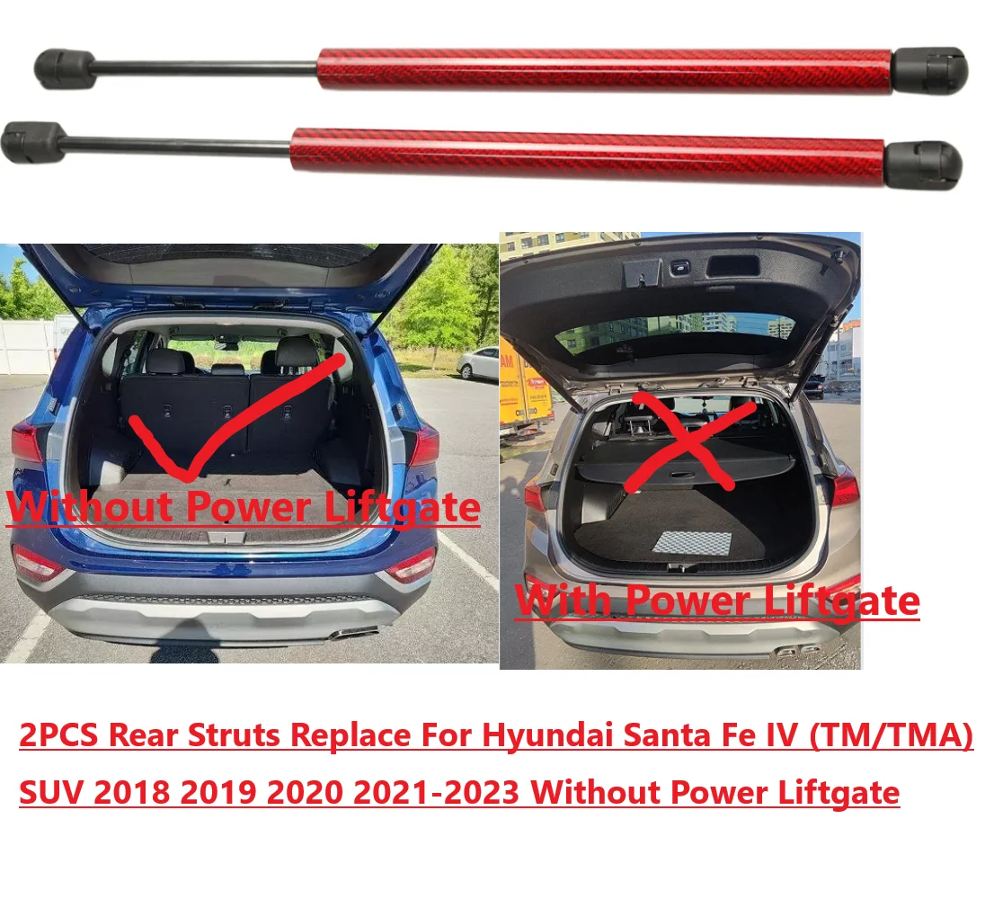 

Rear Struts Replace For Hyundai Santa Fe IV (TM/TMA) SUV 2018-2023 Without Power Liftgate Back Tailgate Lift Support Rods Damper