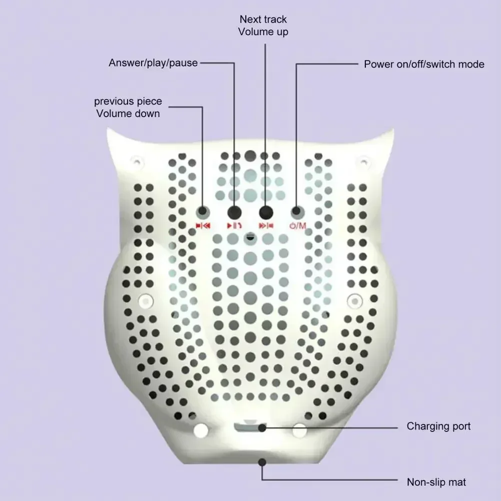 5.0 Wireless Bass Speakers Bluetooth Speakers Subwoofer Music Player Owl Shape Portable Mini Loudspeaker Bluetooth Bluetooth