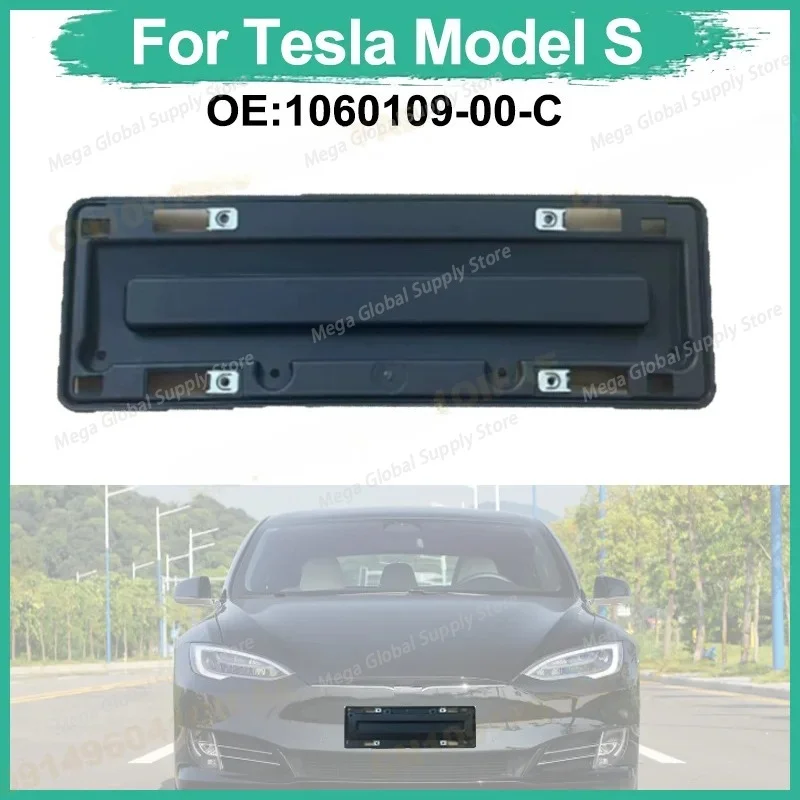 

Front License Plate Mounting Plate For Tesla Model S 1060109-00-C 1060109 2016-2021 Car Front License Plate Bracket New 1pcs