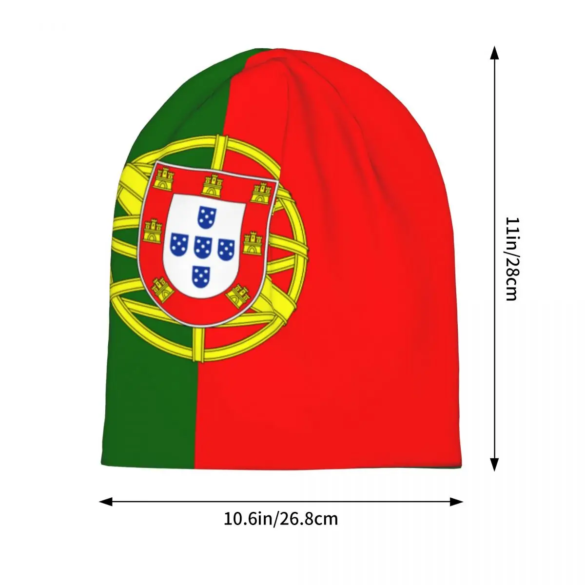 Portugal Flag Bonnet Hat Cool Street Skullies Beanies Hats Unisex Warm Multifunction Cap