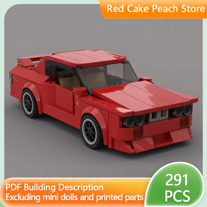 

Speed Racing Car Model MOC Building Bricks E30 M3 Red Sedan Modular Technology Children Holiday Gifts Assemble Toys Suit