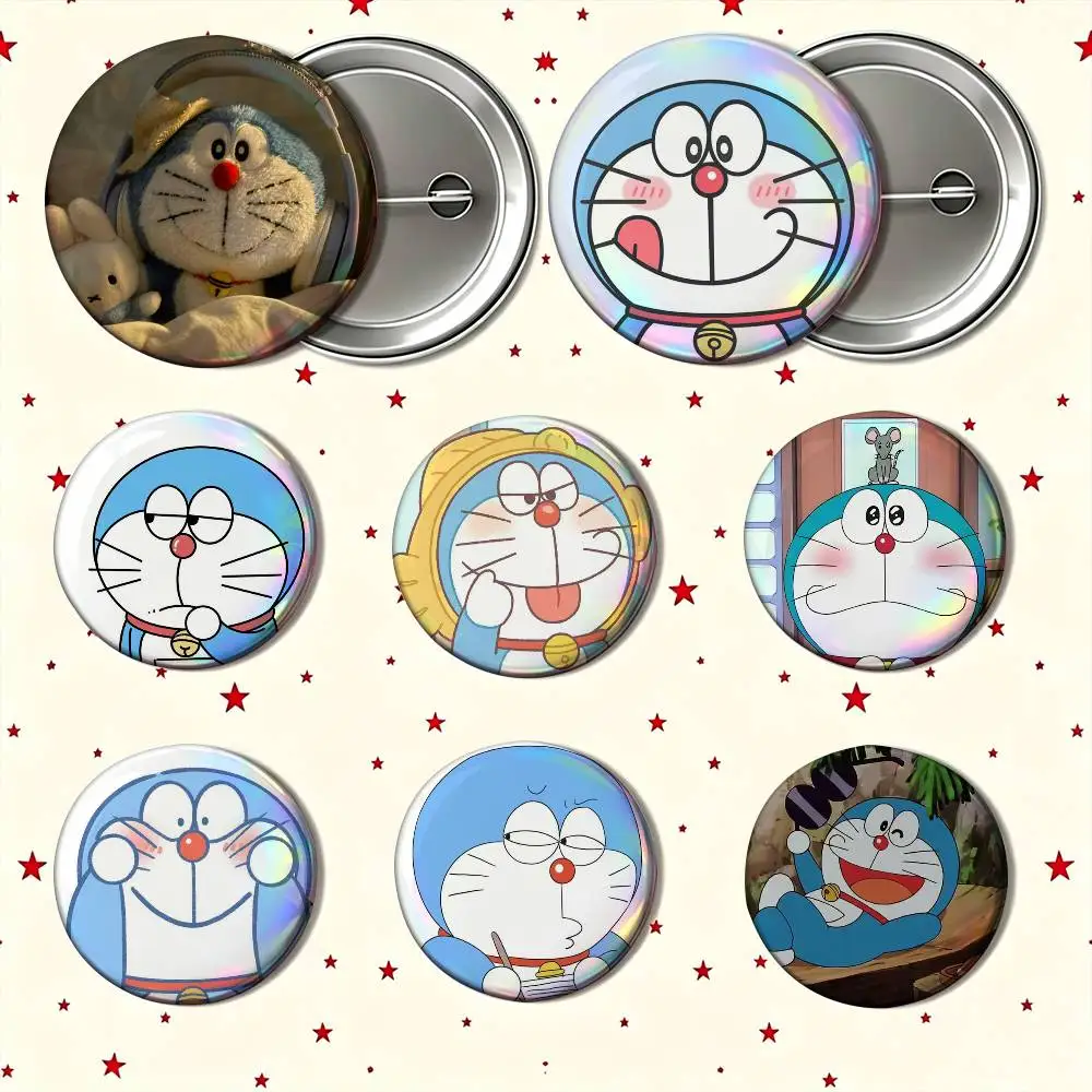 Anime Cute Doraemon Custom Enamel Pin Badges 25mm 32mm 44mm 58mm Backpack Hat Decor Toys Gifts