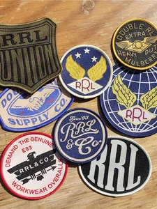 RRL Double RL  Embroidered Patch Bae Fabric Sti-On 8 Sles with Adhesive Baing Textile Accories