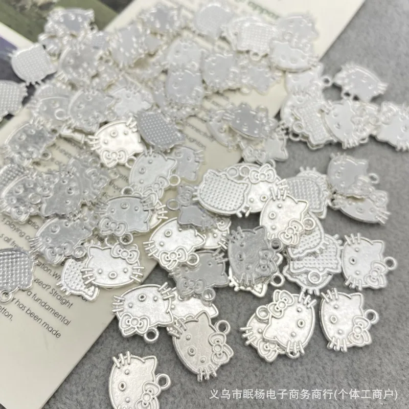 

10pcs Cute Hello Kitty Accessories Anime Women Accessories Alloy DIY Mobile Phone Chain Clothes Bag Doll Toy Materials Wholesale