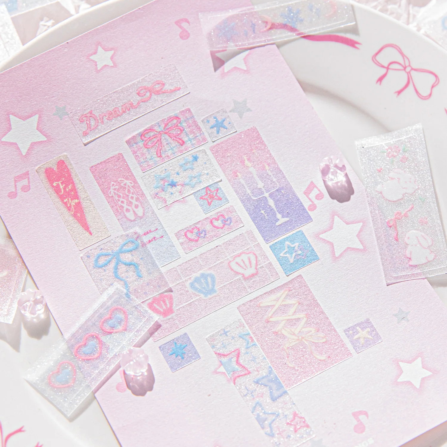 1 pçs/1 lote scrapbooking adesivos fitas adesivas decorativas escolhendo um bolso de estrelas pet adesivos japoneses