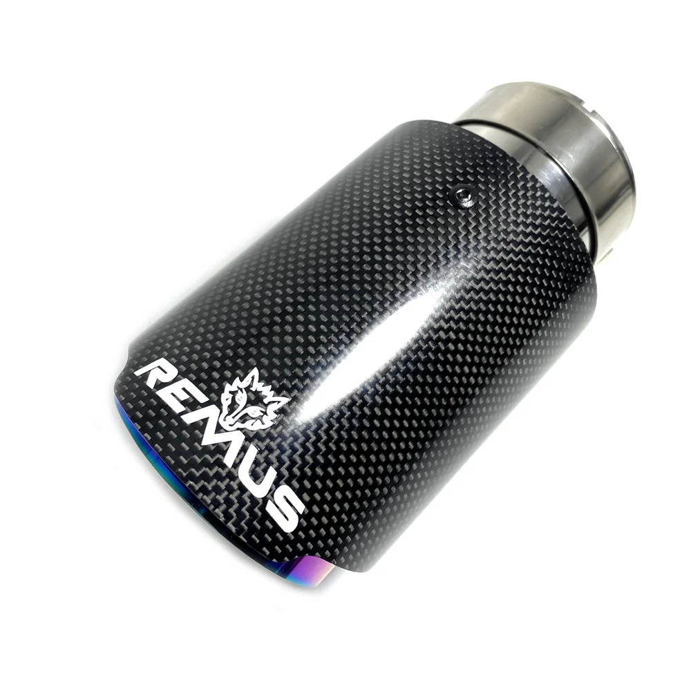

1Pcs Purple Pipe Remus Cars Accessories Exhaust Tip Tail End Muffler Tips Glossy Carbon Fiber Exhaust System Nozzle for All Car