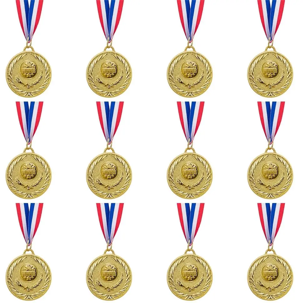 

12 Pieces Gold Medals for Awards,1st Winner Medals for Sports, Competitions, Party, Olympic Style, 2 Inches
