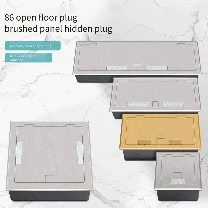 86-open-type-electrician-ground-socket-invisible-waterproof-floor-ground-plug-special-86-panel-engineering-use