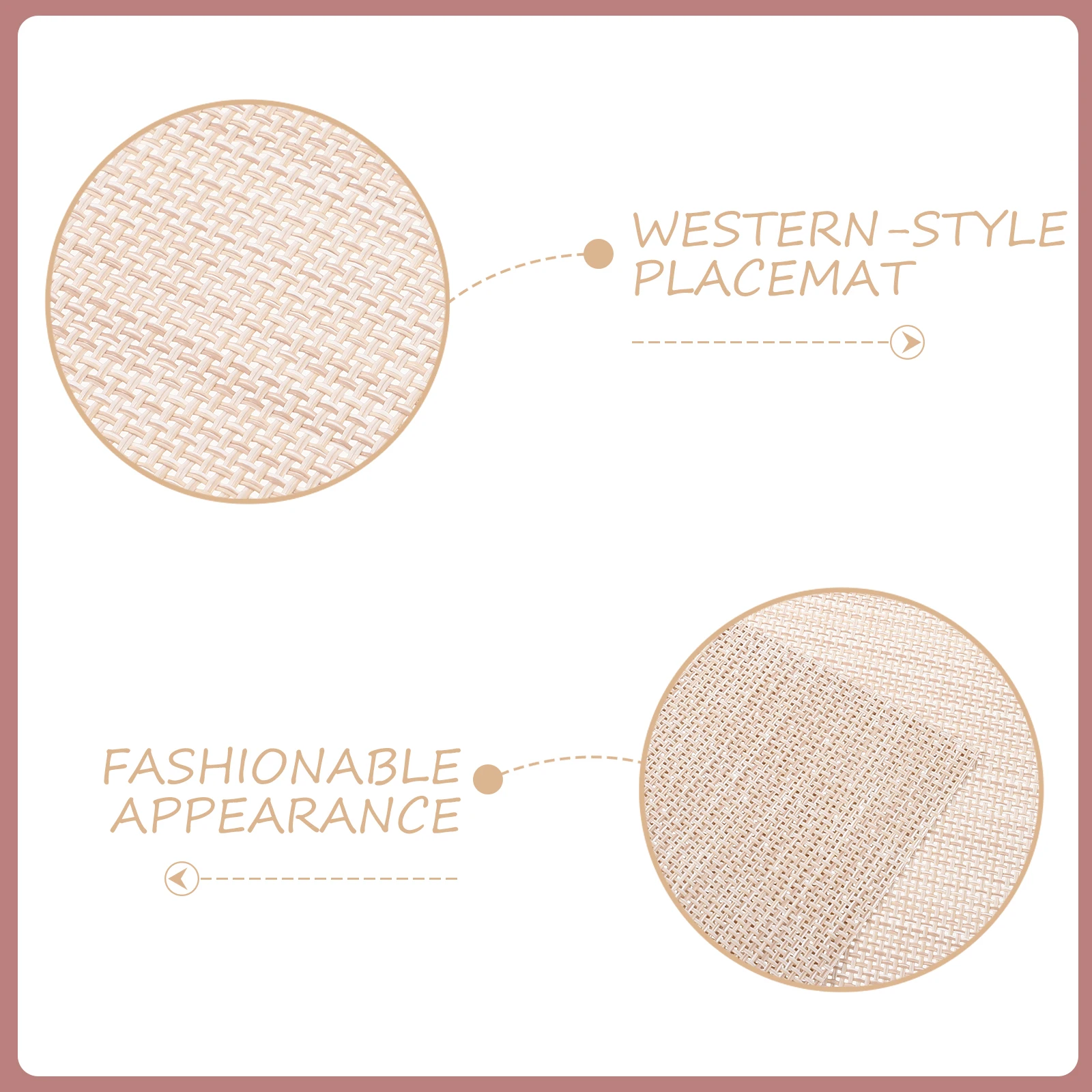 

6pcs PVC Pvc Placemats Resistant Non Slip Rectangular Mats for Dining Table Home Rectangular Placemats Decor Foldable