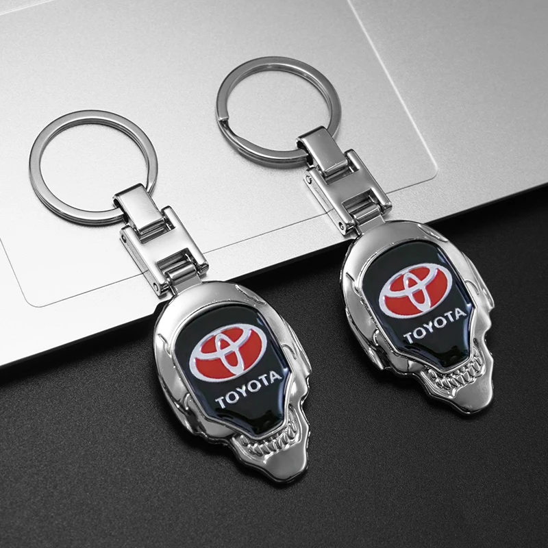 Car Key Ring Alloy Keychain for Toyota Rav4 Prado Corolla CHR Avalon Highlander Tacoma Hilux Previa Avensis Camry Land Cruiser