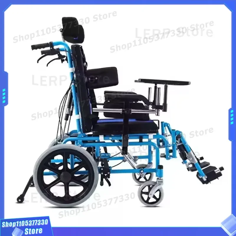 Aluminum Lift Recliner for Kids with Cerebral Palsy Lightweight Wheelchair Easy to Roll and Walk High Quality Adjustable