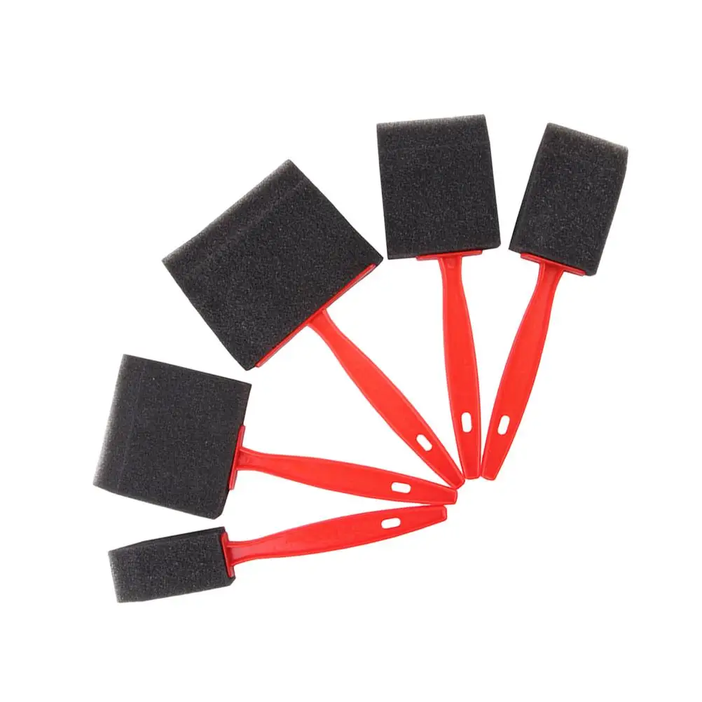 15 Pcs Paint Brush Kids Drawing Roller Small Paint by Number Lightweight Wood Sponge Brush Handle Craft Tool