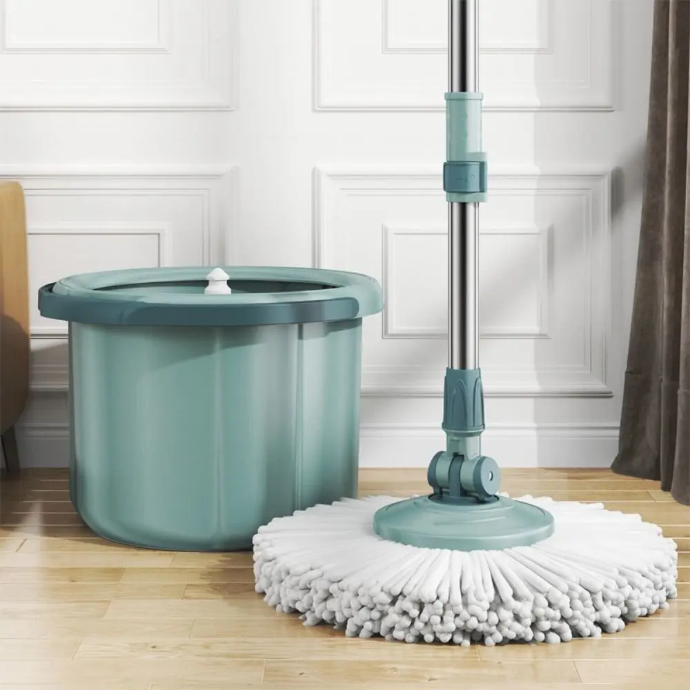 

Self-separating Rotary Mop and Bucket Set Self Wringing Hand-Free 360° Spinning Mop Double Layer Save Space