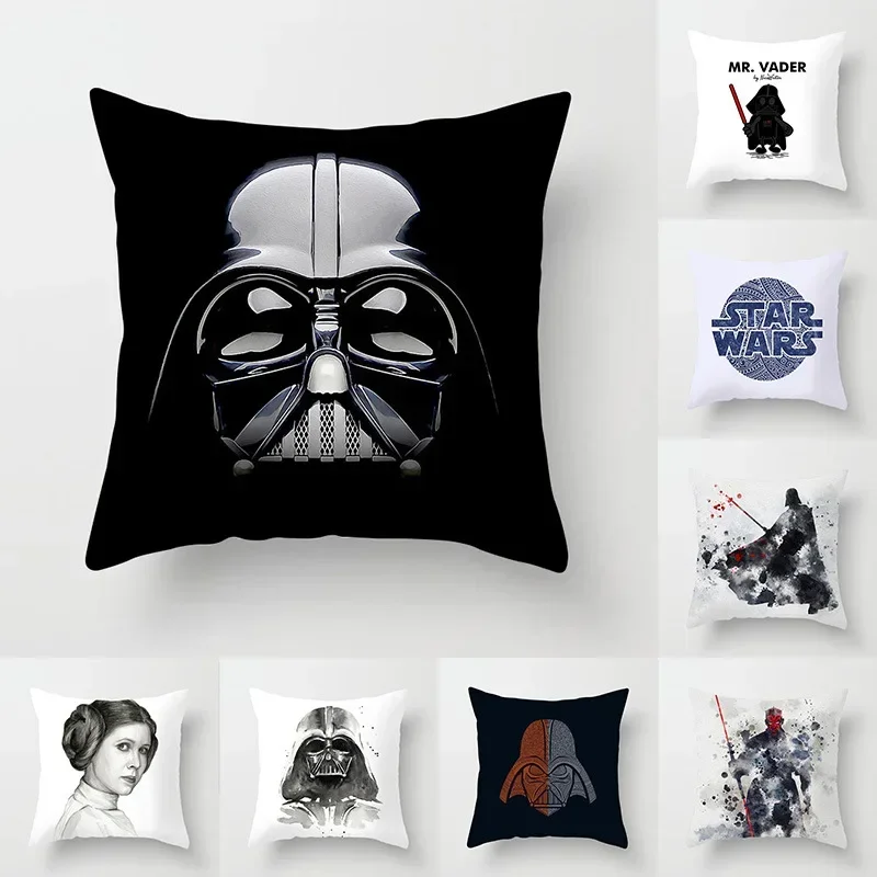 45x45cm Star Wars Pillow Case Cartoon Print Cushion Cover Fashion Home Bedroom Sofa Decorative Pillowcase Kids Birthday Gifts