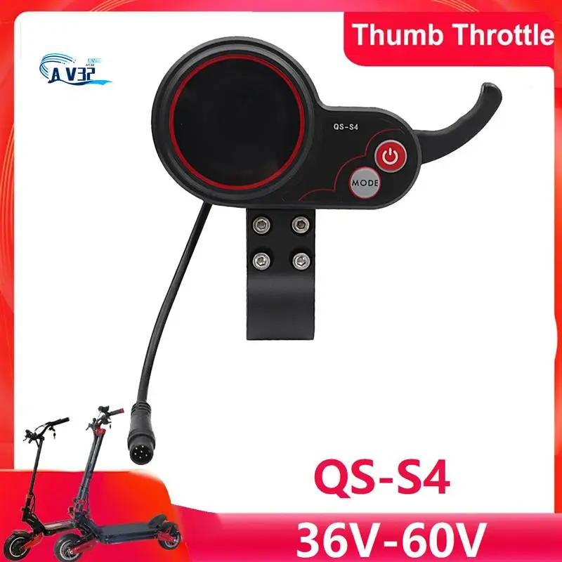 

AV32-QS-S4 36V-60V Thumb Throttle LCD Display Meter For Zero 8 9 10 8X 10X Electric Scooter 6PIN Display Accessories Spare Parts