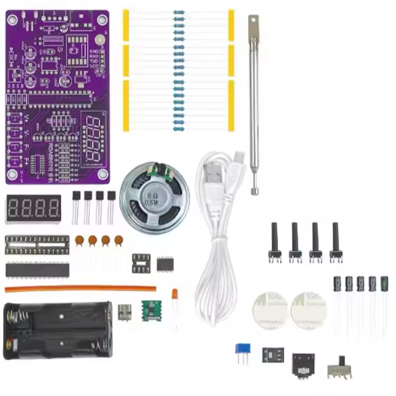 DIY FM Radio Electronic Kit 87-108MHz Adjustable Frequency Digital Display Soldering Project Practice Solder RDA5807S - Image 6