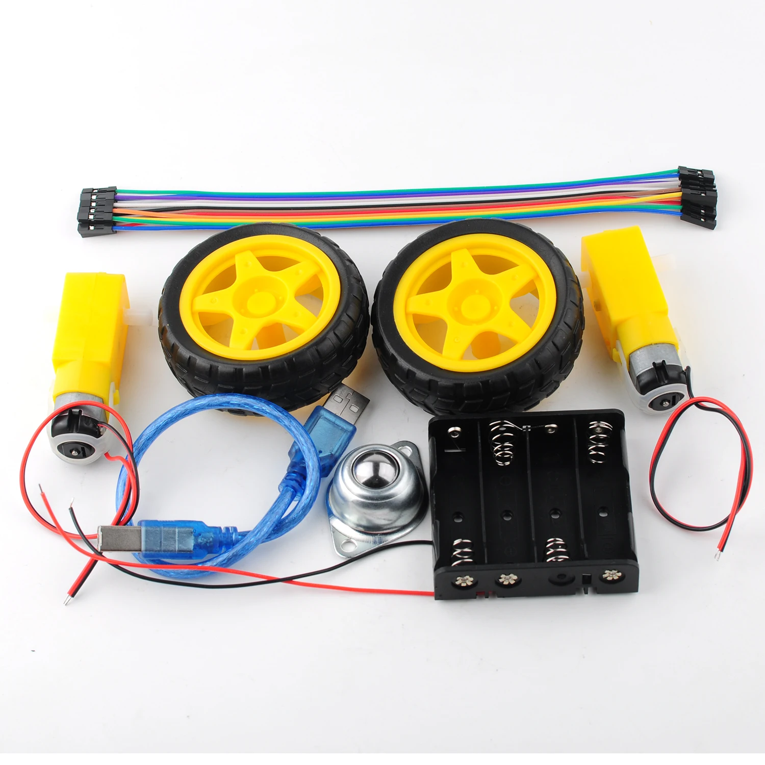 Programmering 2WD Smart Robot Car Kit Met Motor Drive/Tracking Module/G90 Servo Voor Arduino ZYC0002 Ultrasone Bevestigingsbeugel speelgoed