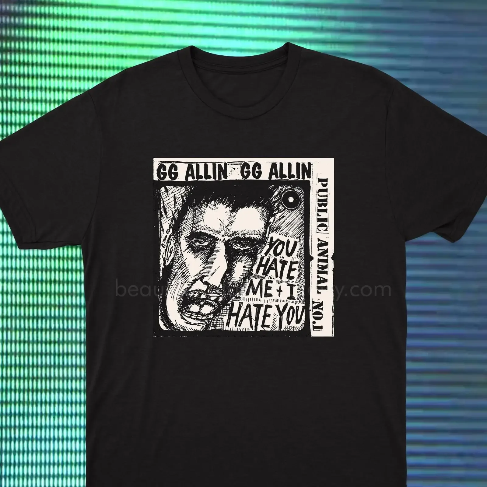 GG Allin T Shirt vintage Washed Slightly Stretched Stylish streetwear Comfortable homme Top For Everyday Wear graphic Soft