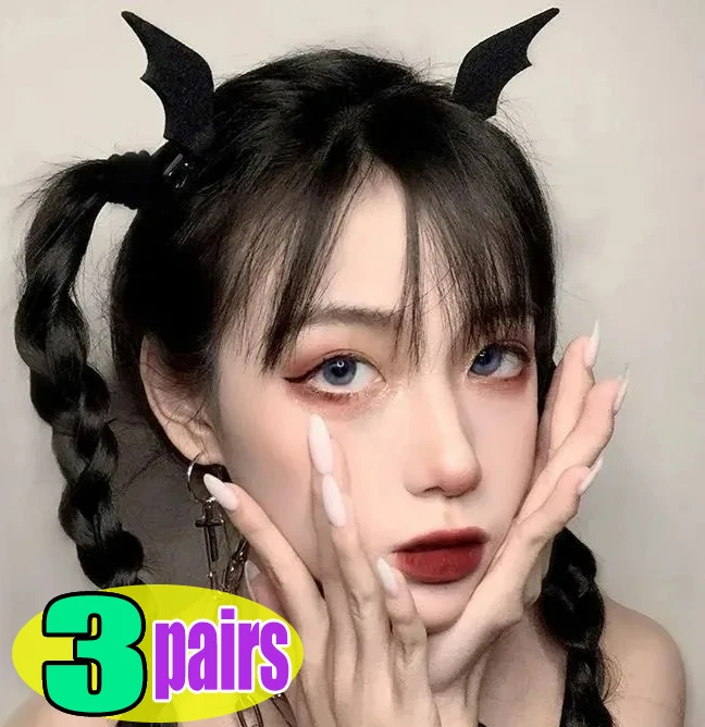 

1-3 пары заколок для волос с крыльями летучей мыши Y2K, черные заколки с крыльями летучей мыши на Хэллоуин, вечерние модные заколки для волос в стиле панк, аксессуары для волос, украшения