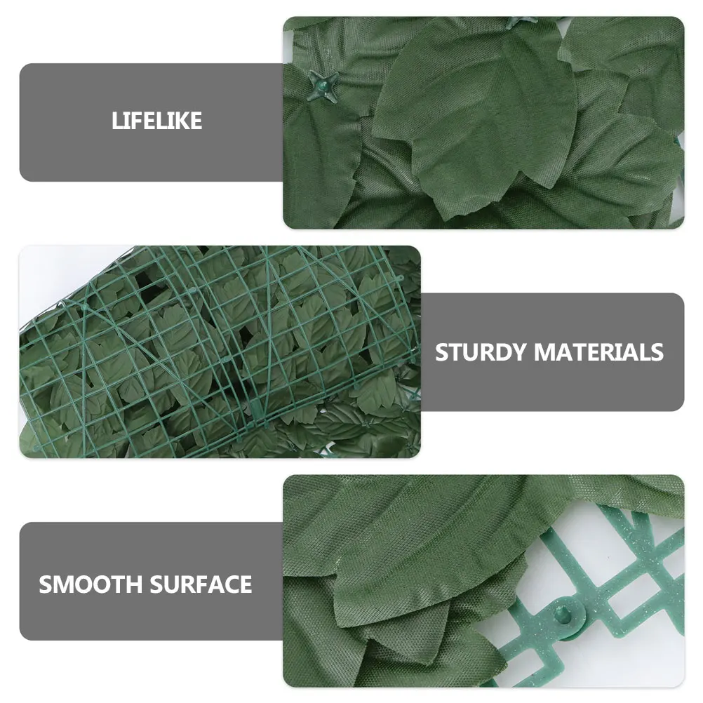 

Simulated Leaf Fence Fake Leaves Faux Privacy Plants Balcony Screen Garden Fencing Artificial Hedges Fences