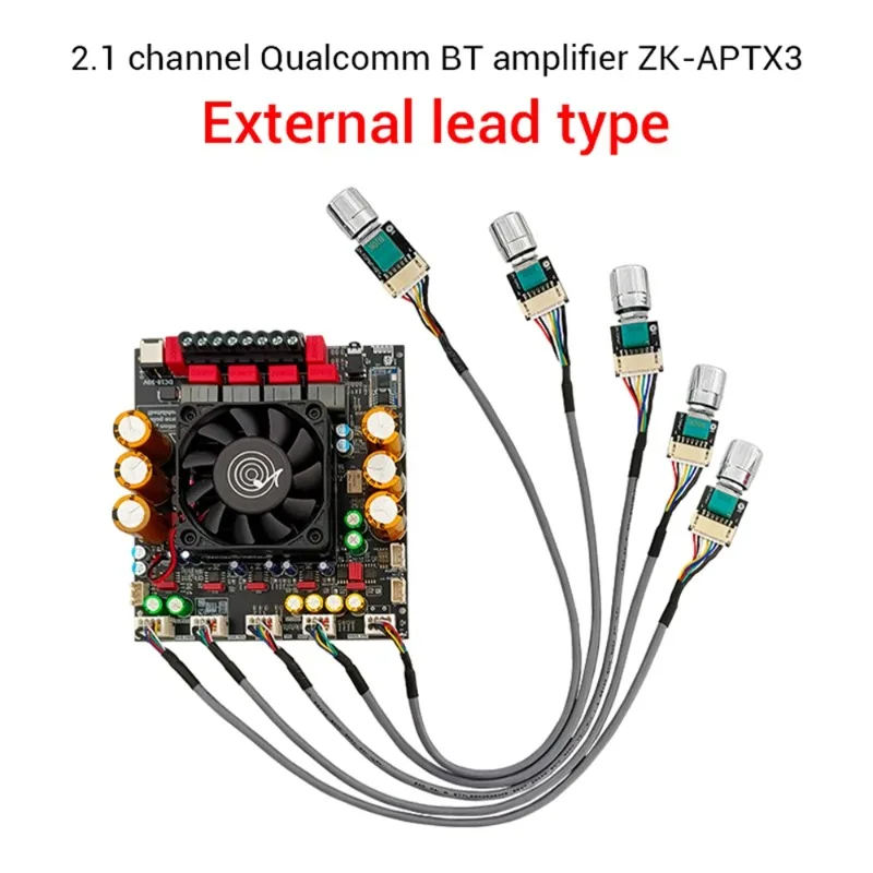 ZK-APTX3 TPA3255 2.1 Channel Bluetooth-compatible Amplifier Board 300W*2+600W Stereo Subwoofer Home Audio DIY Module