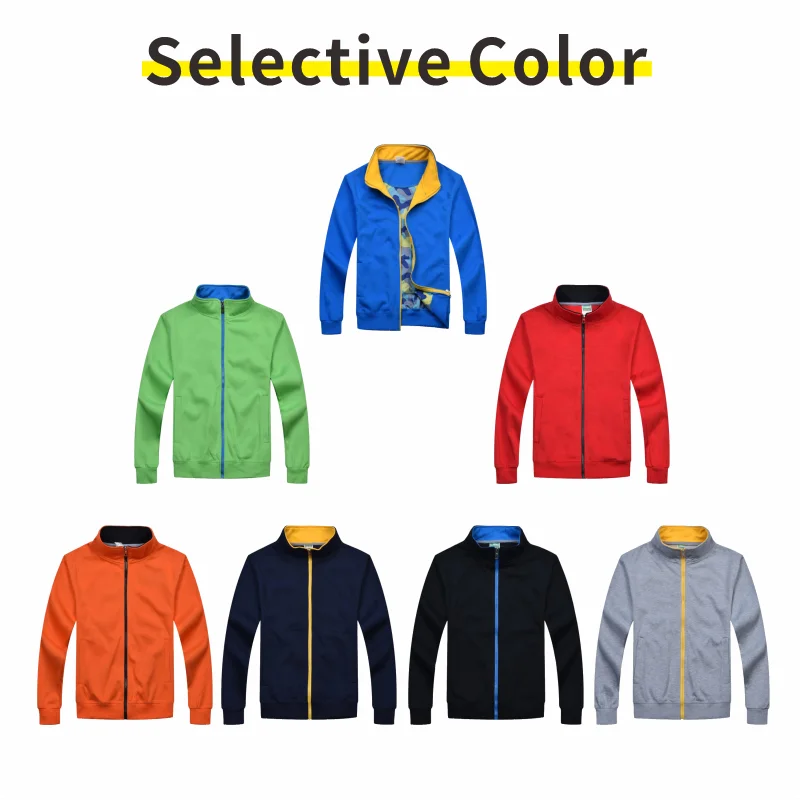 Customized stand collar jacket for autumn and winter Work clothes embroidery Customized logo for jackets Sweater design pattern