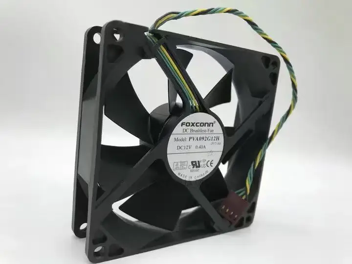 Ventilador de Resfriamento PWM Original para CPU Foxconn 9025 PVA092G12H DC12V 0.40A 4-Pinos PWM com Grande Volume de Ar