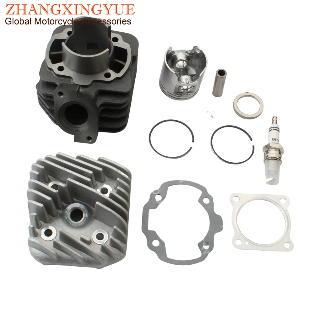 70cc Buxy50 Big Bore Cylinder Kit & Head For Peugeot Buxy Elyseo Elystar Looxor Metal-X Vivacity X-Fight 50cc 2T