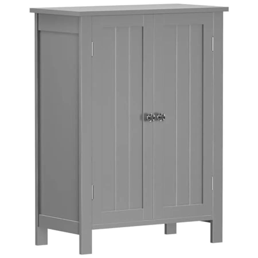 

Шкаф для хранения на полу в ванной комнате с двойными дверцами и регулируемой полкой, деревянный органайзер для гостиной, ванной, спальни