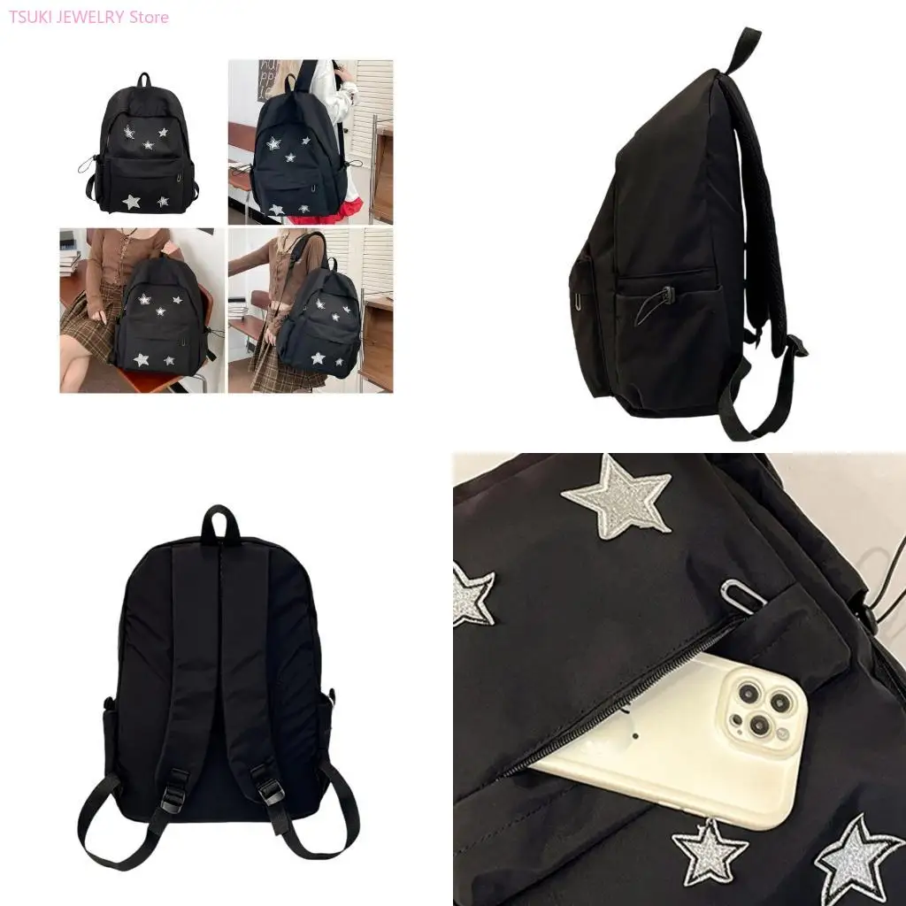 62KE بسيط لطيف على ظهره للنساء الرجال حقيبة السفر المحافظ عادية Daypack حقائب الكتب المدرسية حقيبة السفر على ظهره الهدايا