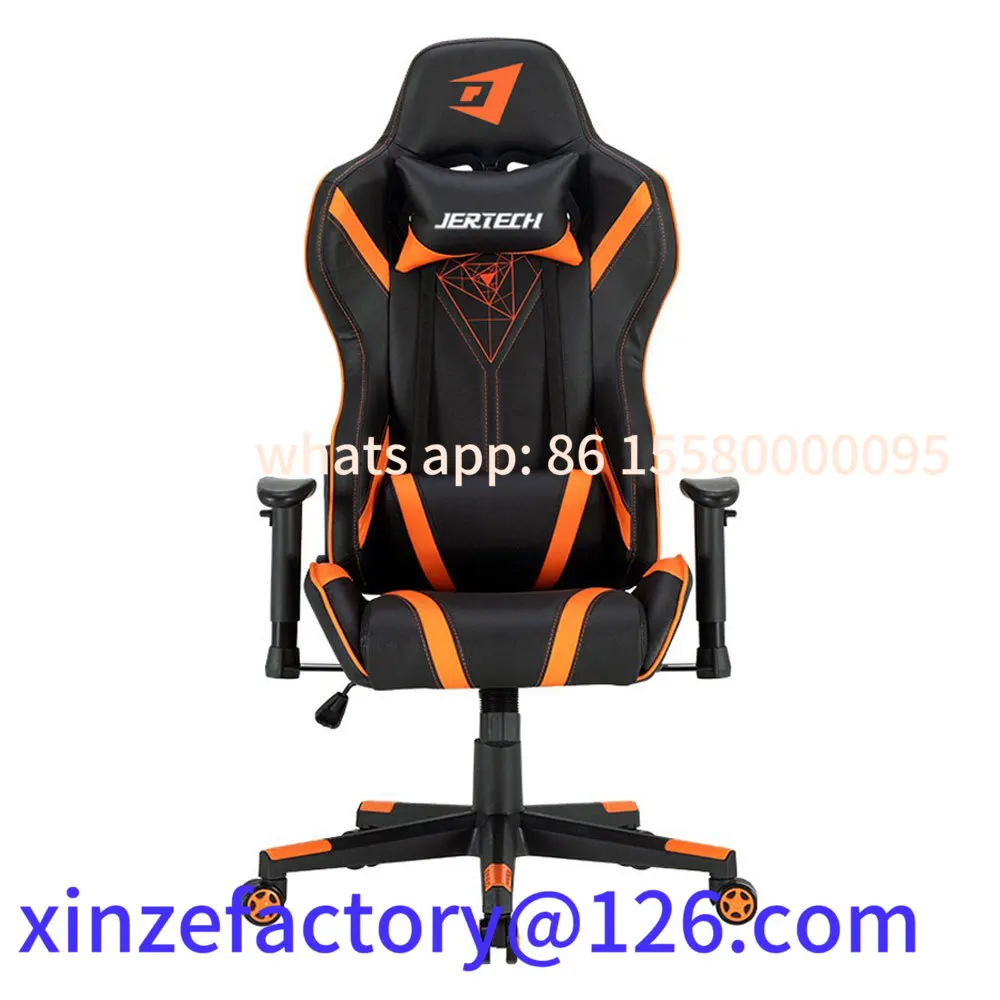 

Customizable JERTECH GR101 DDP custom white gaming chair with pillow office computer ergonomic gaming gear chair