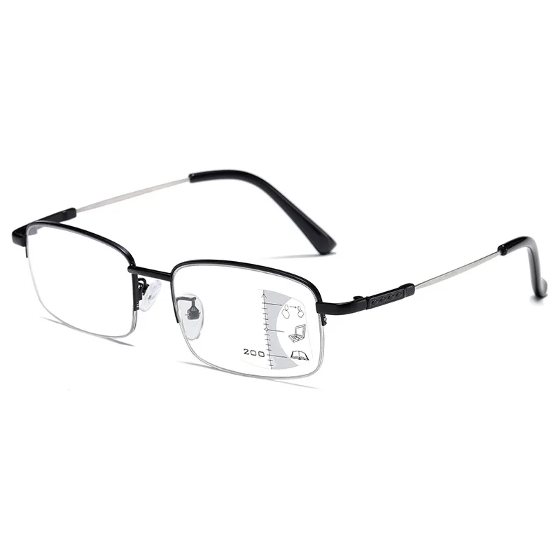 Photo chrome Lesebrille Titan legierung Rahmen Sonnenbrille Männer Presbyopie Brille für den nahen und fernen Gebrauch 400 bis – Detail 8