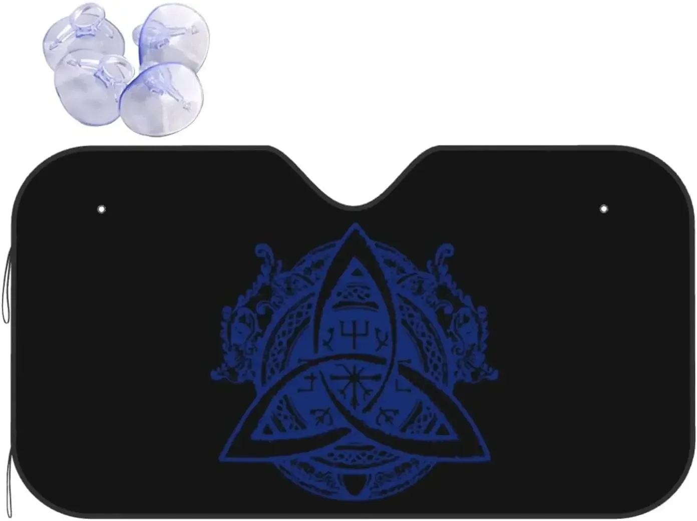 Sombrilla para ventana delantera de coche con diseño de nudo Trinity azul, sombrilla para la mayoría de los sedanes, bloques SUV, ra