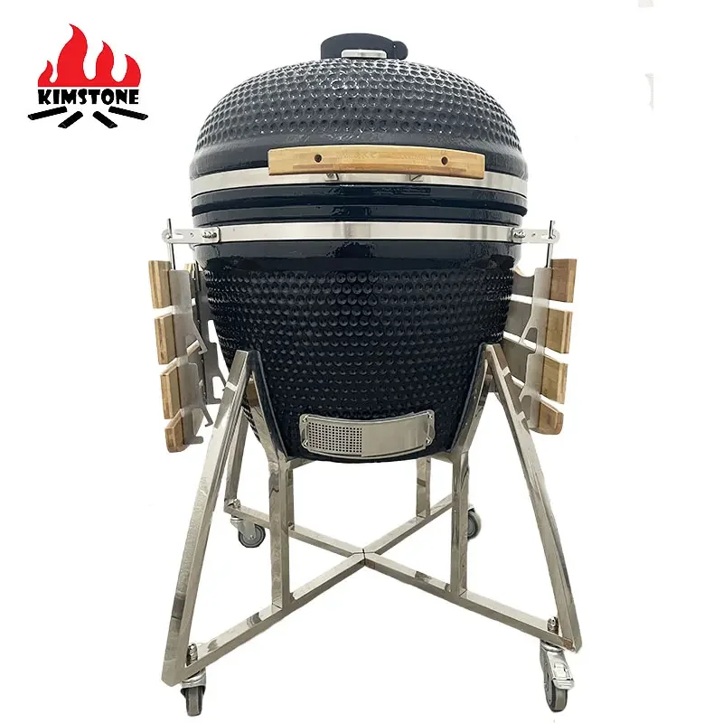 KIMSTONE 26 Inch Kamado Grill XXL  Outdoor Kitchen Cooking Kamado BBQ Charcoal Grill Smokeless Camping Grill Egg