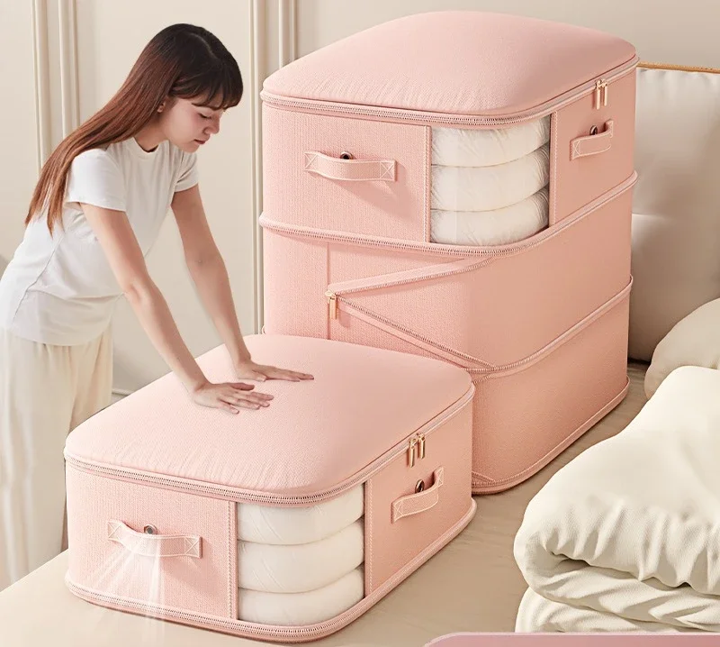 

Large-capacity Vacuum Storage Bags for Quilts & Clothes, Transparent Design Dustproof Wardrobe