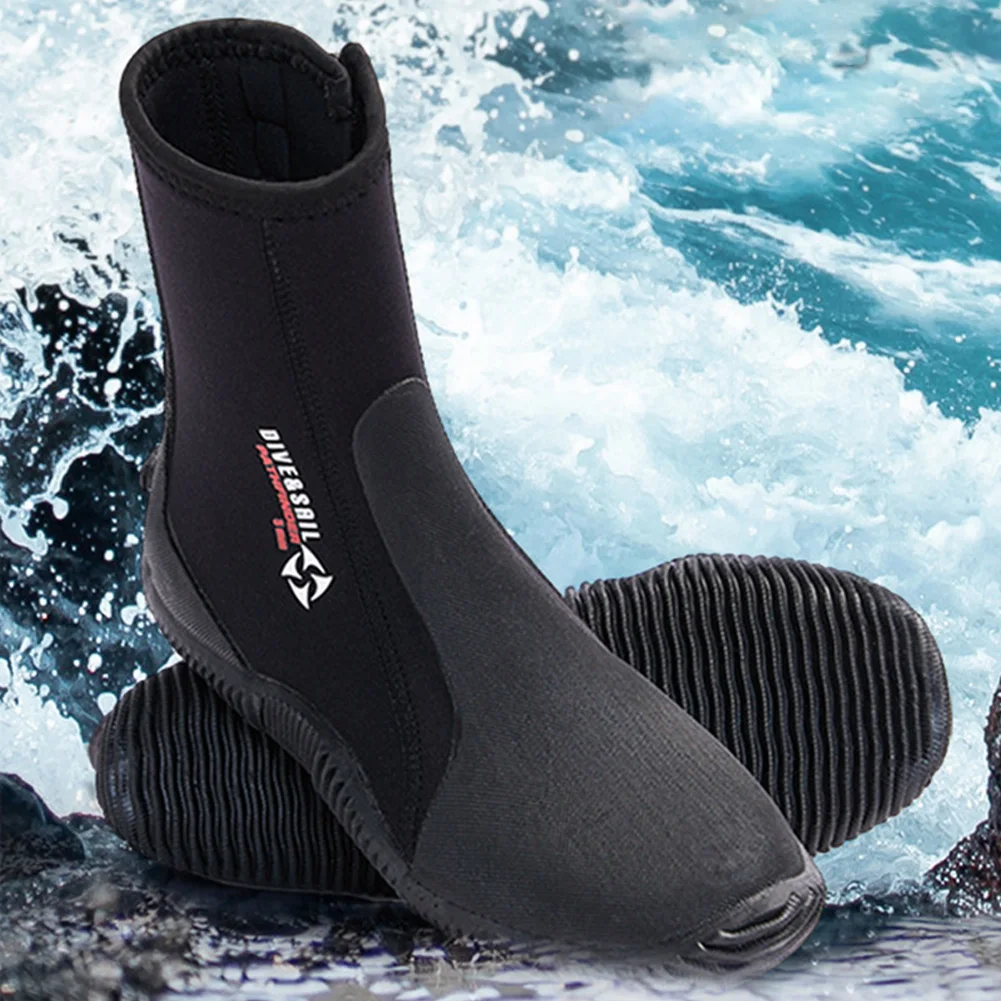 5mm Neoprene Diving Boots Wetsuit Boots Lightweight Surfing Diving Boots Diving Warm Patch Elasticity Surfing Boots Diving Tools