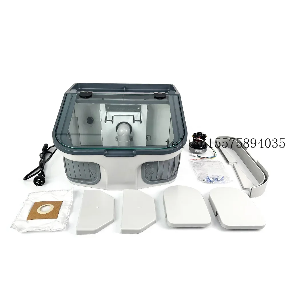 Equipo de Arenado Dental de Escritorio JT-69 2026, Gabinete Colector de Polvo con Aspiradora Integrada y Luz LED