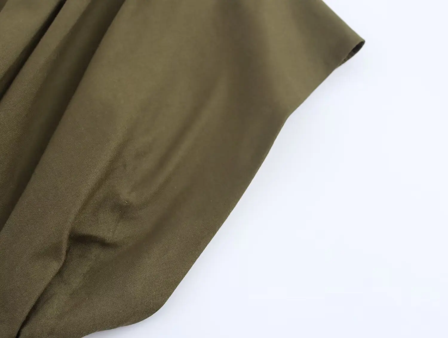 MYST&ZA2025 new summer women's casual fashion pleated drop shoulder short sleeve V-neck midi long dress image 4